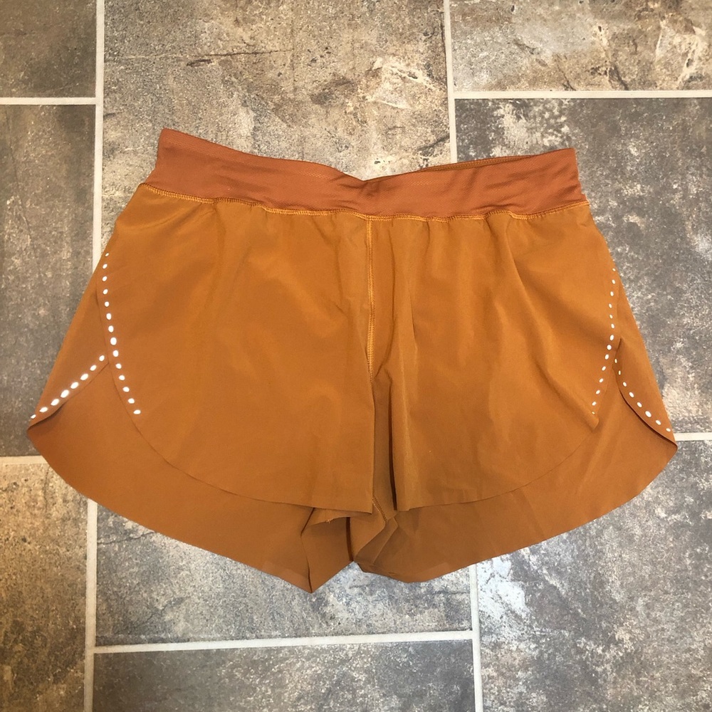Lululemon Find Your Pace High-Rise Lined Short 3" (Butternut Brown, Size 10)